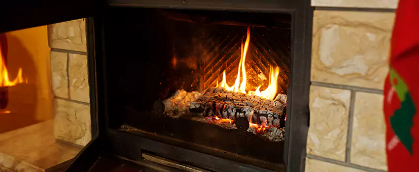 Commercial Prefabricated Fireplace Replacement in Alma, Quebec