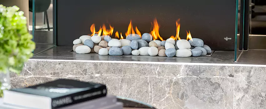 Double-Height Fireplace Design Refurbishment in Alma, Quebec